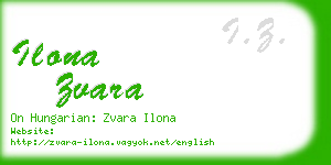 ilona zvara business card